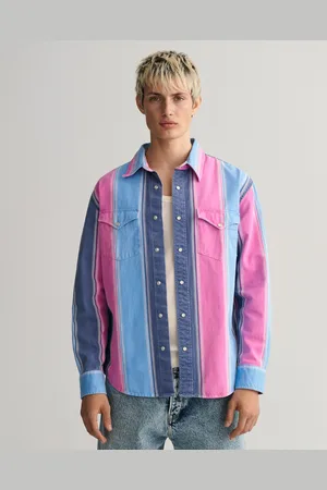 GANT Koszula z Grubego Diagonalu W Paski Relaxed Fit
