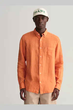 GANT Lniana Koszula Farbowana Po Uszyciu Regular Fit