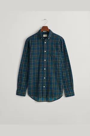 GANT Sztruksowa Koszula W Kratę Regular Fit