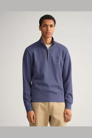 GANT Bluza Męska Sacker Rib Rozsuwana Do Połowy