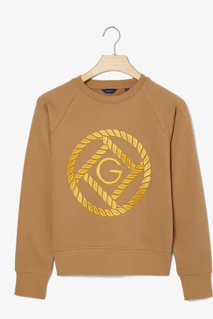GANT Damska Bluza z Okrągłym Dekoltem I Motywem Rope Icon