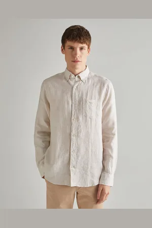 GANT Lniana Koszula W Paski Regular Fit