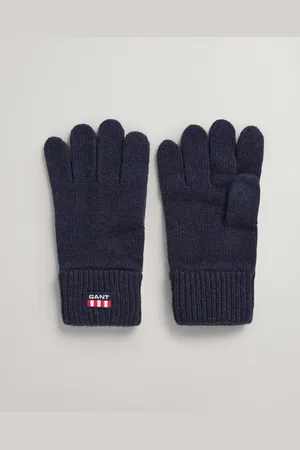 GANT Rękawiczki Dziane z Motywem Retro Shield