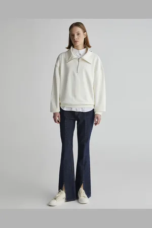 GANT Damska Bluza Oversize Rozpinana Do Połowy
