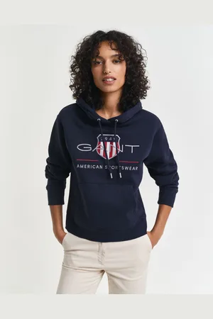 GANT Damska granatowa bluza z kapturem