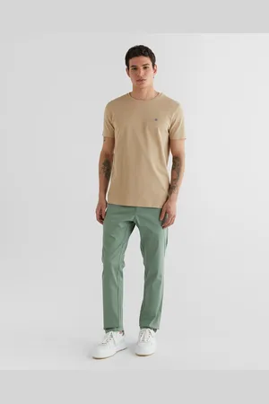 GANT Męskie zielone chinosy sportowe slim fit