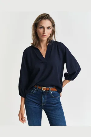 GANT Linen Short Sleeve Blouse
