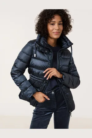 Gerry Weber Damski Kurtka outdoorowa z podszewką i subtelnym nadrukiem węża 66cm Elastyczne brzegi rękawów stójka, Jednokolorowy