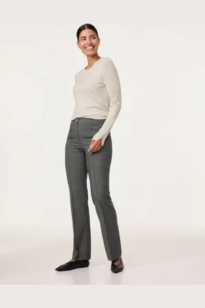 Gerry Weber Damski Spodnie materiałowe MAR꞉LIE FLARED FIT, Szary Jednokolorowy