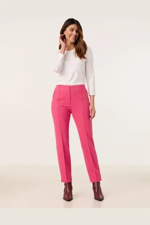 Gerry Weber Damski Wygodne spodnie o dł. 7/8 z zaszewkami, Jednokolorowy