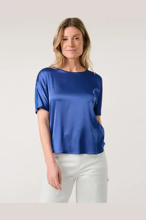 Gerry Weber Damski Swobodna bluzka z różnych materiałów 62cm krótkie Okrągły, Jednokolorowy