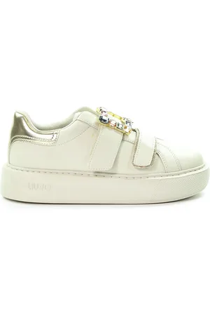 Liu Jo Damskie sneakersy kremowe BF3089 PX026 S1176