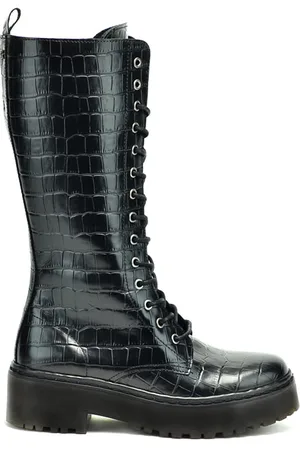 Guess Damskie kozaki czarne FL7TOK LEP11