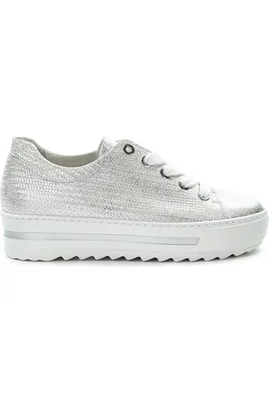 Gabor Damskie sneakersy srebrne 46.496.22