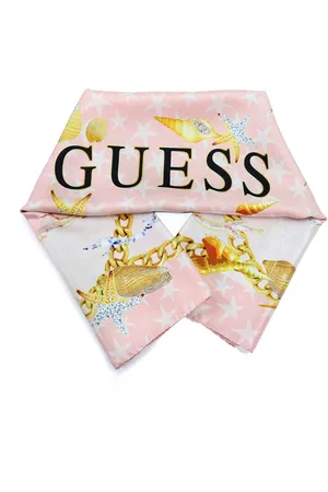 Guess "ostatnie pary" Damska jedwabna chusta różowa AW8779 SIL90