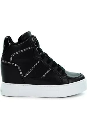 Guess "ostatnie pary" Damskie sneakersy na kotrunie czarne FL5ALA ELE12