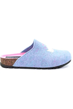 PANTO FINO Damskie kapcie niebieskie KK267059