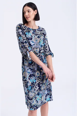 greenpoint Sukienka midi z nadrukiem paisley