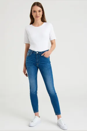 greenpoint Klasyczne jeansy typu skinny push up, niebieskie