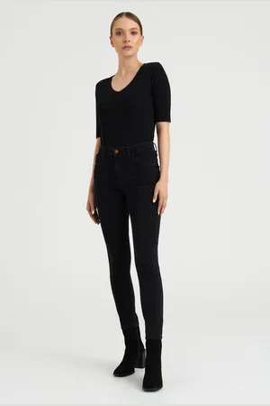greenpoint Czarne jeansy skinny push up