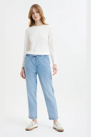 greenpoint Spodnie typu mom fit wykonane z jasnego denimu