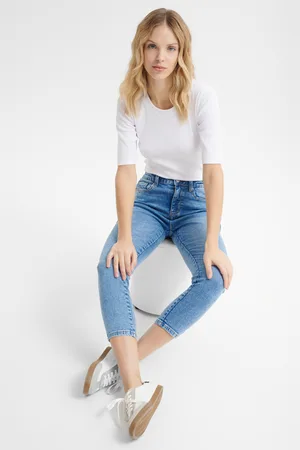 greenpoint Spodnie typu skinny z jasnego denimu