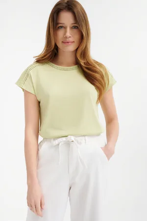 greenpoint Basicowy top w pastelowym odcieniu zieleni