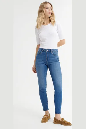 greenpoint Spodnie typu slim fit z niebieskiego denimu