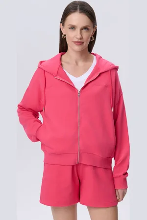 greenpoint Różowa bluza z kapturem oversize