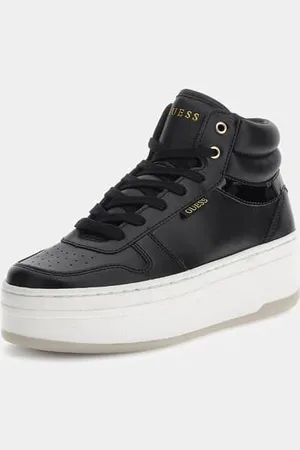 Guess W Wysokie Sneakersy Z Mieszanki Skóry Model Linzy