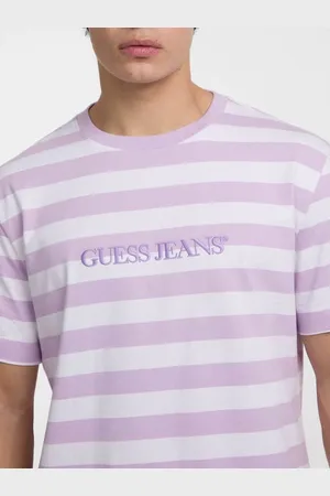 Guess M T-Shirt W Paski Z Logo