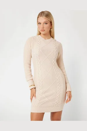 Guess W Sukienka Mini Z Domieszką Wełny