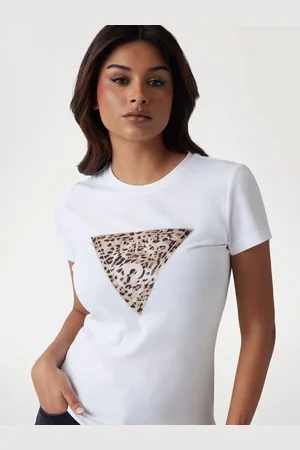 Guess W T-Shirt Z Trójkątnym Logo