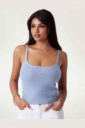 Guess W Krótki Tank Top Z Cyrkoniami