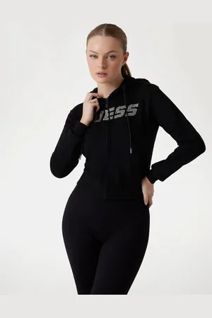 Guess W Bluza Z Kapturem I Logo Z Cyrkoniami