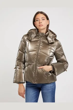 Guess W Puffer Z Powłoką O Lustrzanym Efekcie