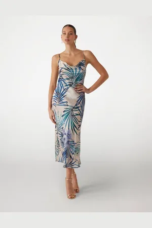 Guess W Sukienka Midi Z Satyny