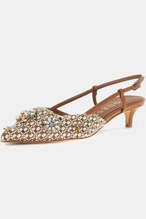 Guess W Czółenka Slingback Z Biżuteryjną Aplikacją Linia Jesseny