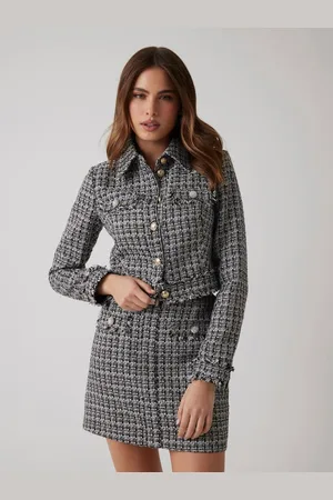 Guess W Krótka Kurtka Z Tweedu