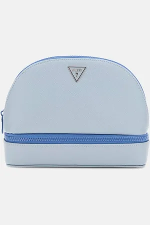 Guess W Kosmetyczka Saffiano Z Logo