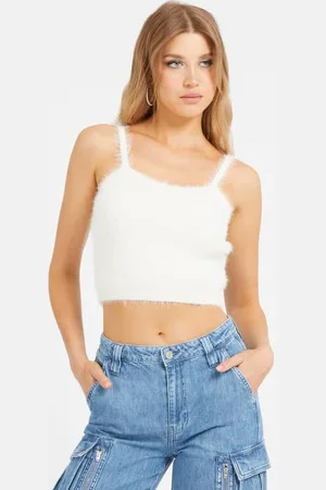Guess W Swetrowy Top Z Meszkiem