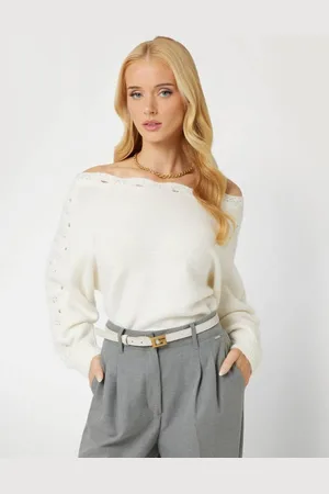 Guess W Sweter Z Domieszką Wełny Z Dekoltem W Łódkę