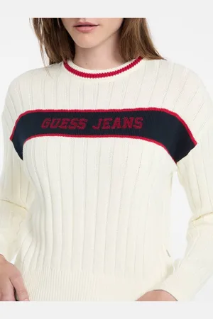 Guess W Prążkowany Sweter