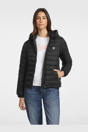 Guess W Nylonowy Puffer Z Kapturem