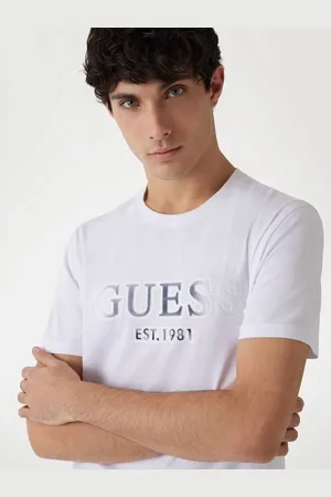 Guess M T-Shirt Z Flokowanym Logo