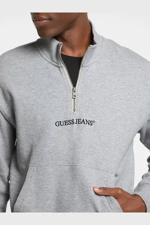 Guess M Bluza Z Logo I Pół Suwakiem