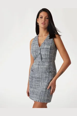Guess W Mini Sukienka Z Tweedu Fason Bodycon