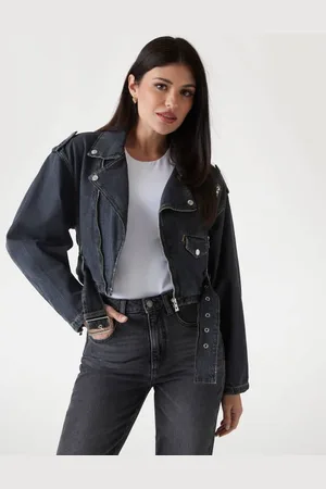 Guess W Denimowa Kurtka Biker