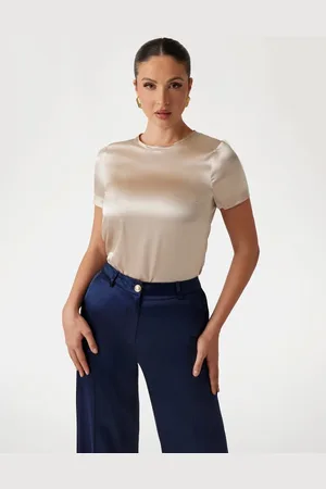 Guess GUESS W Top Marciano Z Mieszanki Jedwabiu