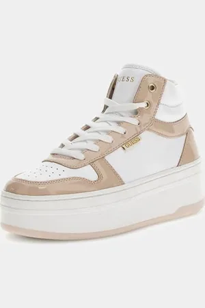 Guess W Wysokie Sneakersy Z Mieszanki Skóry Model Linzy